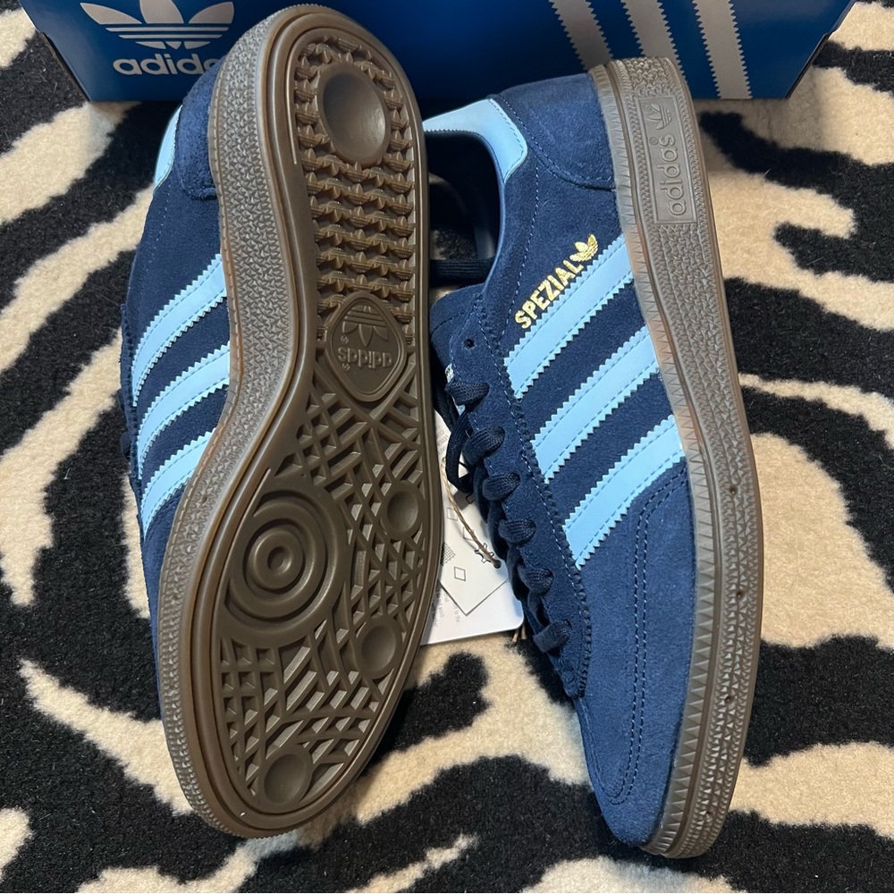Adidas Handball Spezial Shoes Collegiate Navy Clear Sky Size Youth 5.5/Women 6.5 - Picture 13 of 16